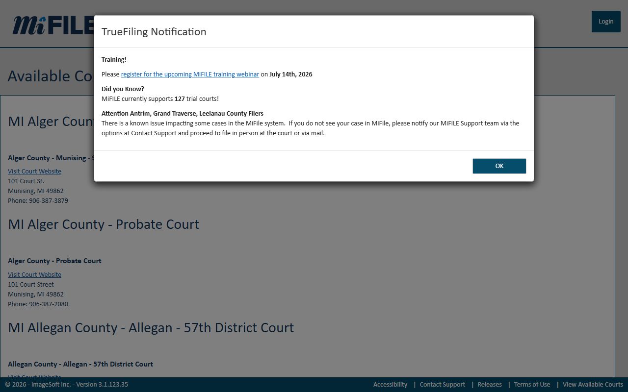Ottawa County court dockets